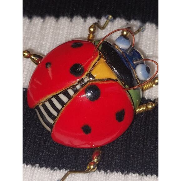 Cynthia Chuang Ladybug Proclain Artisan Stick Pin Lapel, Jewelry 10 - Picture 5 of 9